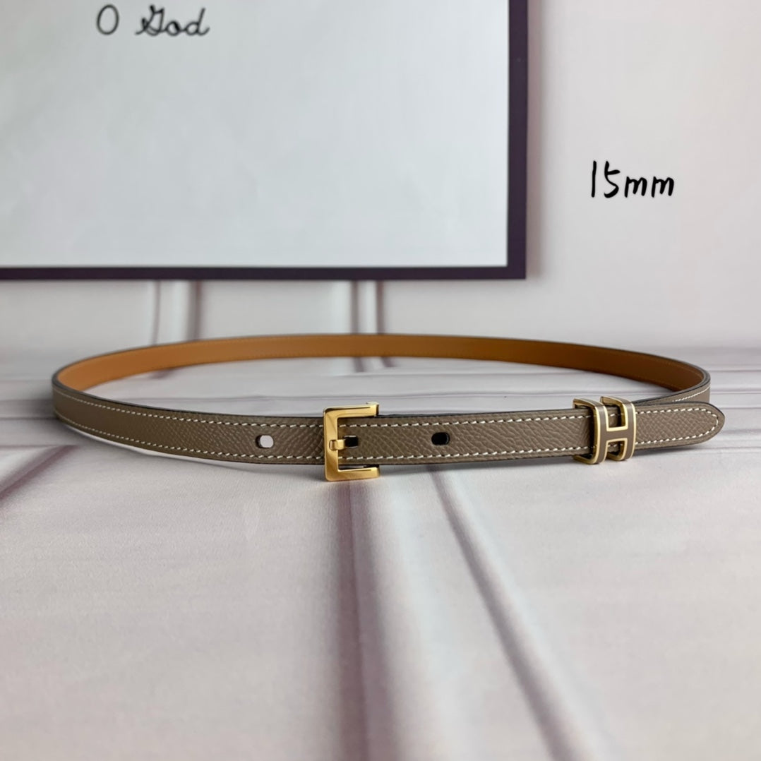 H New Kelly Garden Party 15mm Women's Epsom Leather Belt