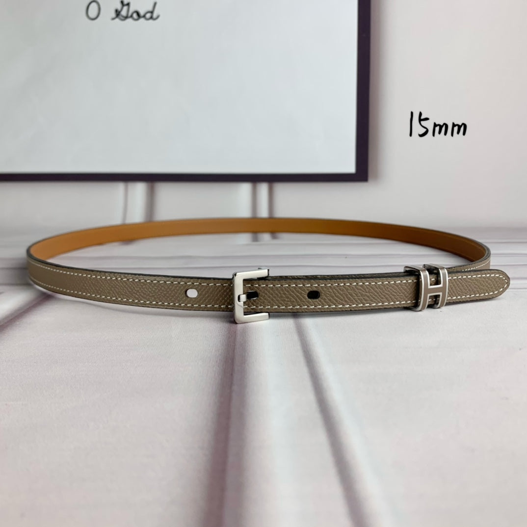 H New Kelly Garden Party 15mm Women's Epsom Leather Belt
