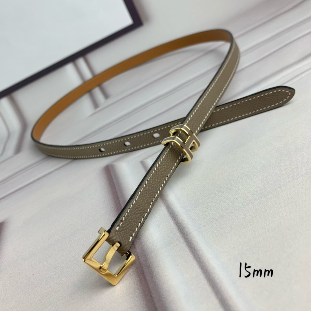 H New Kelly Garden Party 15mm Women's Epsom Leather Belt