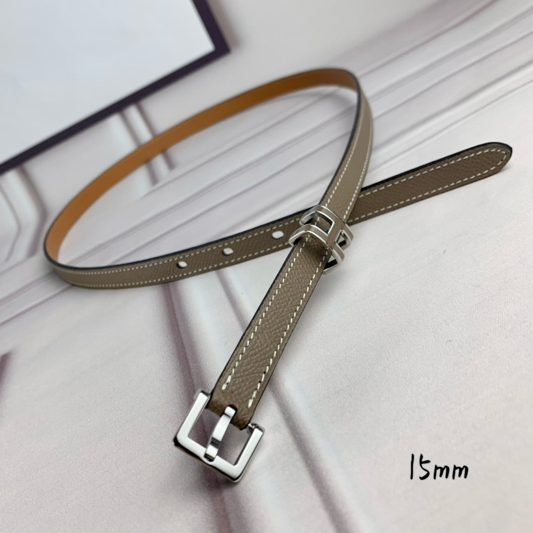 H New Kelly Garden Party 15mm Women's Epsom Leather Belt