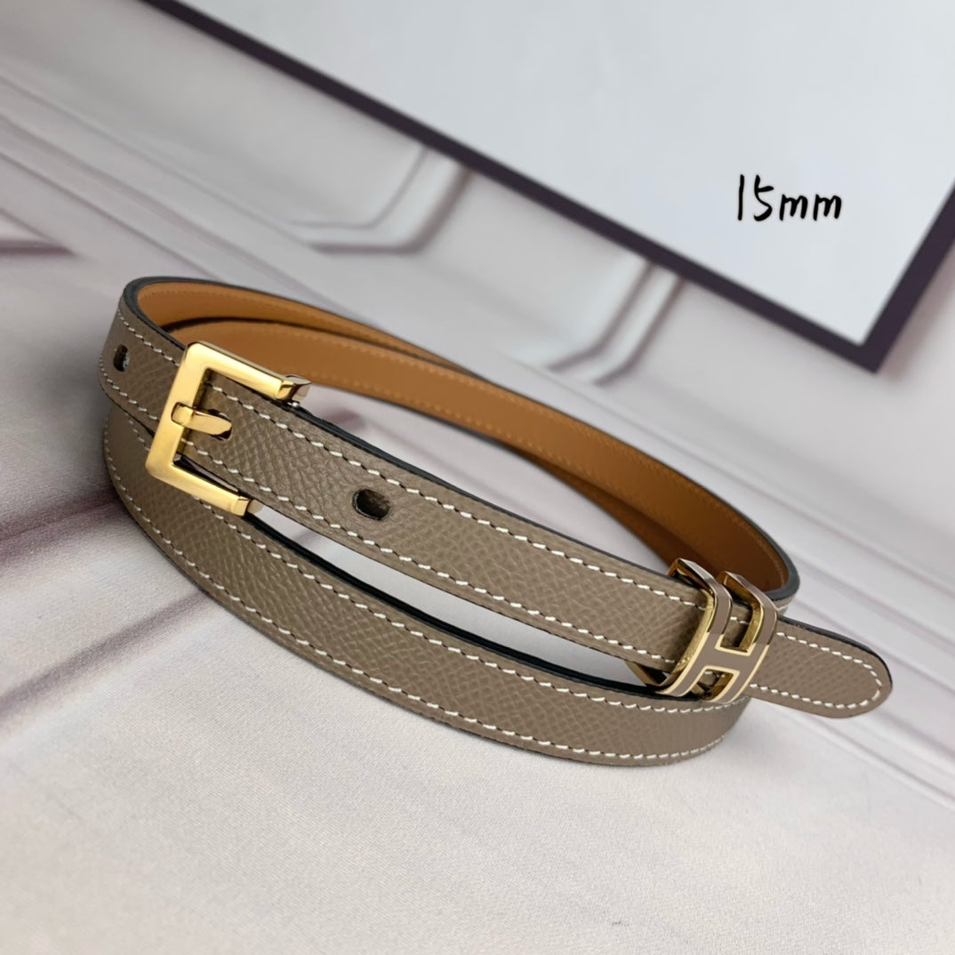 H New Kelly Garden Party 15mm Women's Epsom Leather Belt