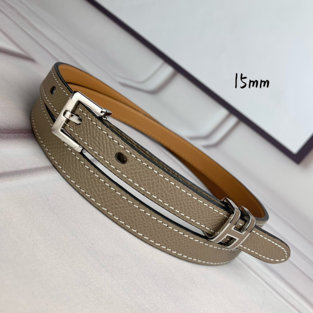 H New Kelly Garden Party 15mm Women's Epsom Leather Belt