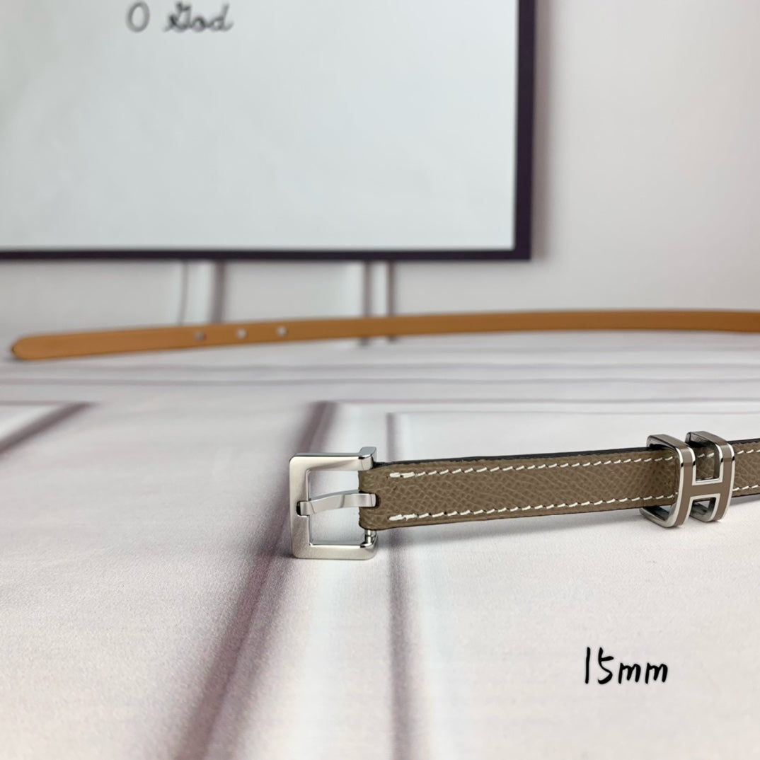 H New Kelly Garden Party 15mm Women's Epsom Leather Belt