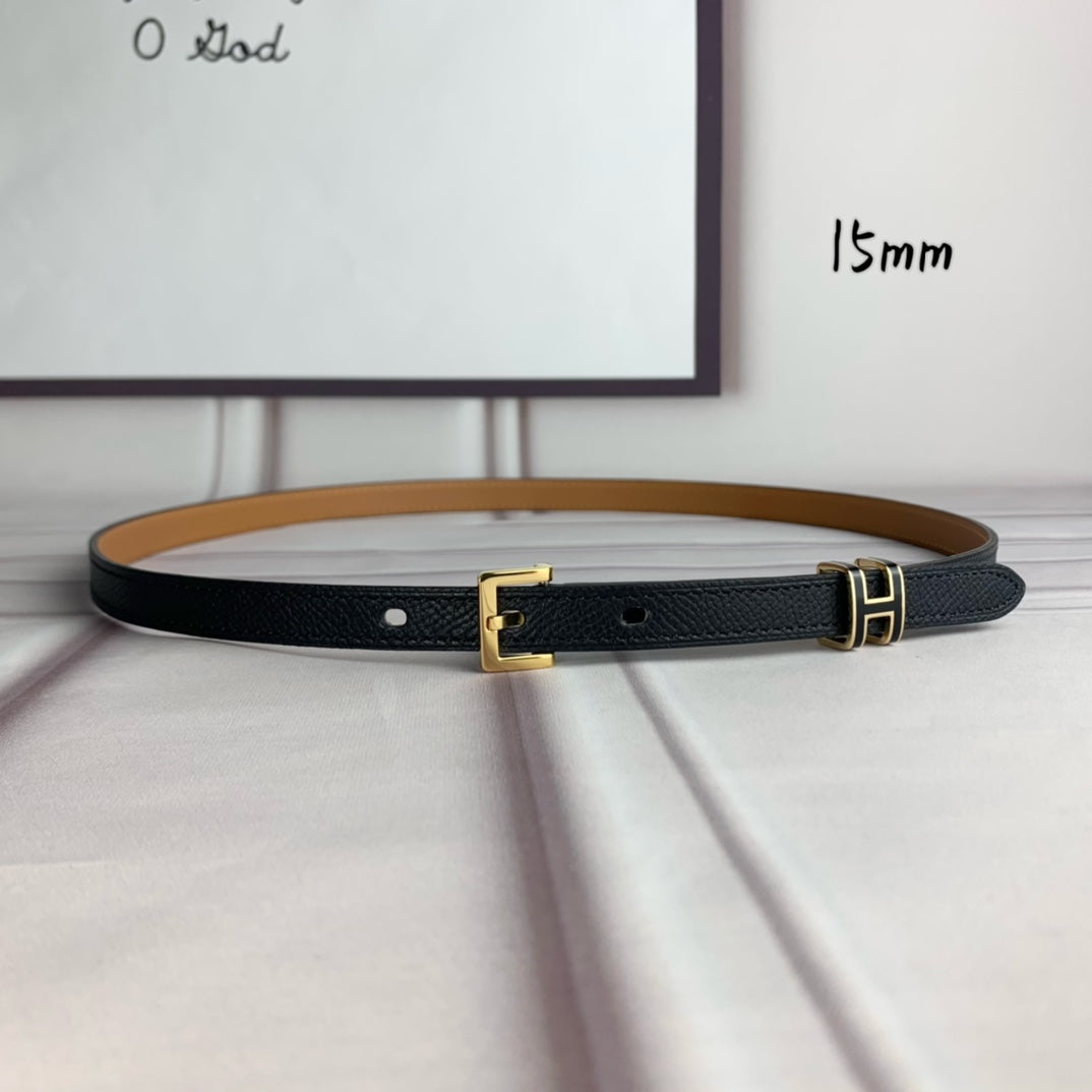 H New Kelly Garden Party 15mm Women's Epsom Leather Belt