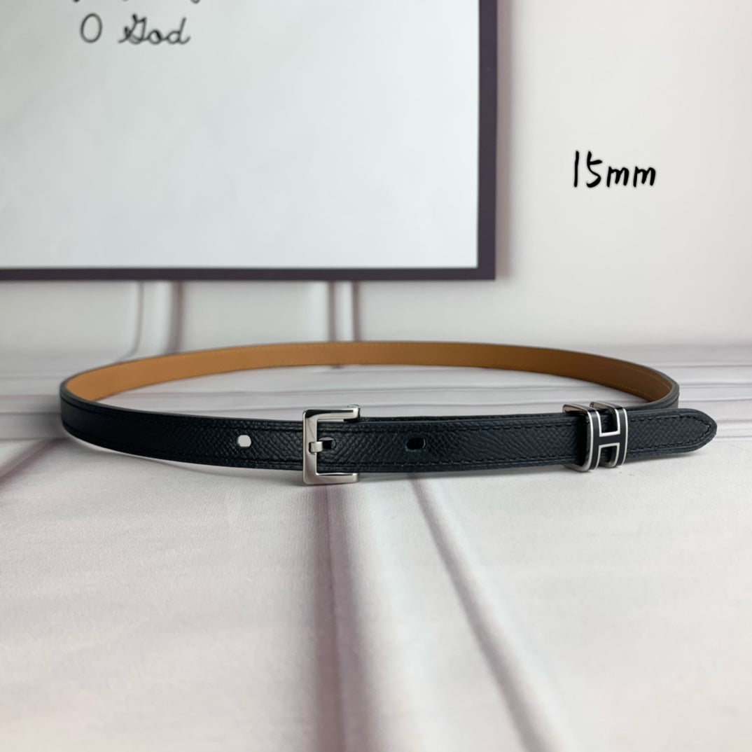 H New Kelly Garden Party 15mm Women's Epsom Leather Belt