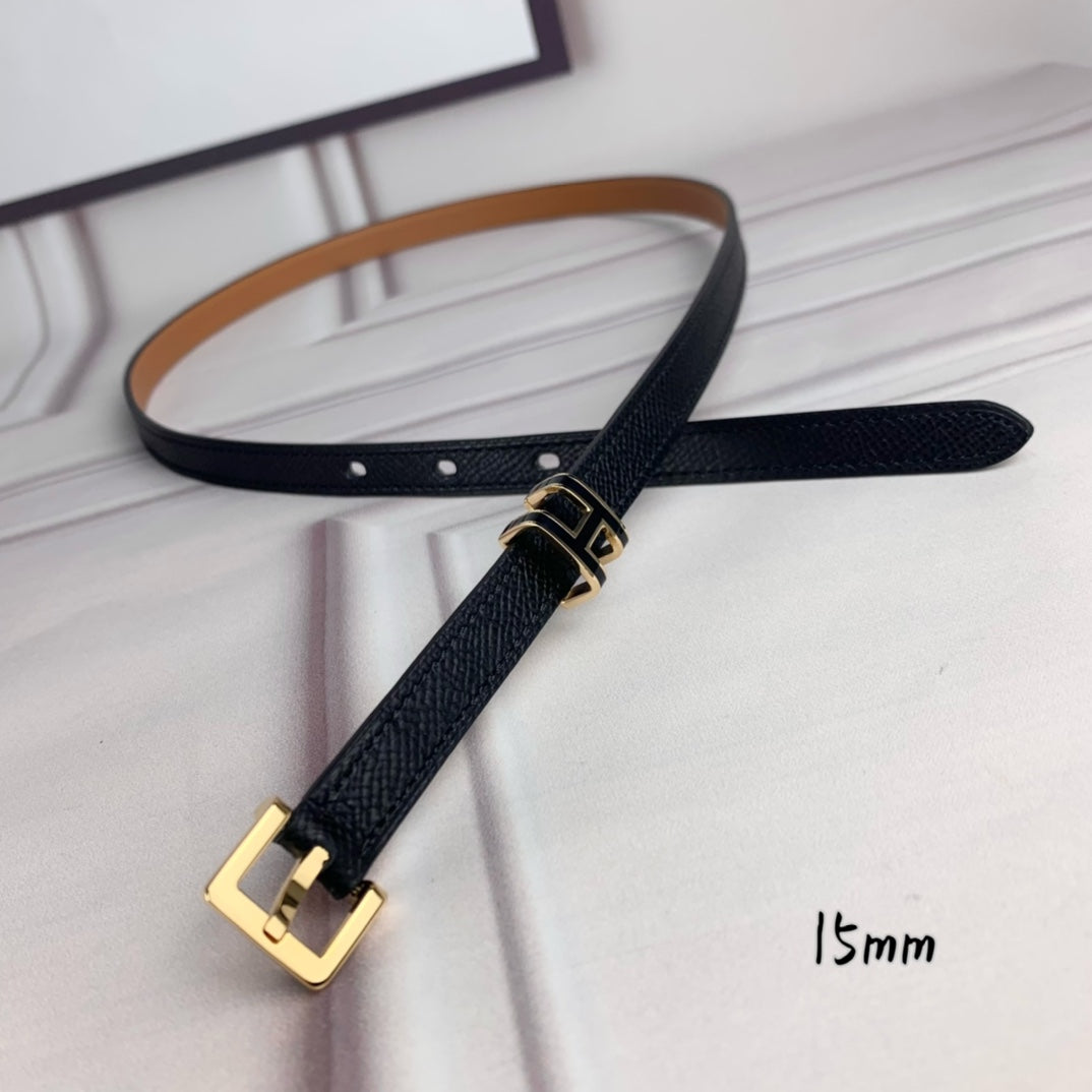 H New Kelly Garden Party 15mm Women's Epsom Leather Belt