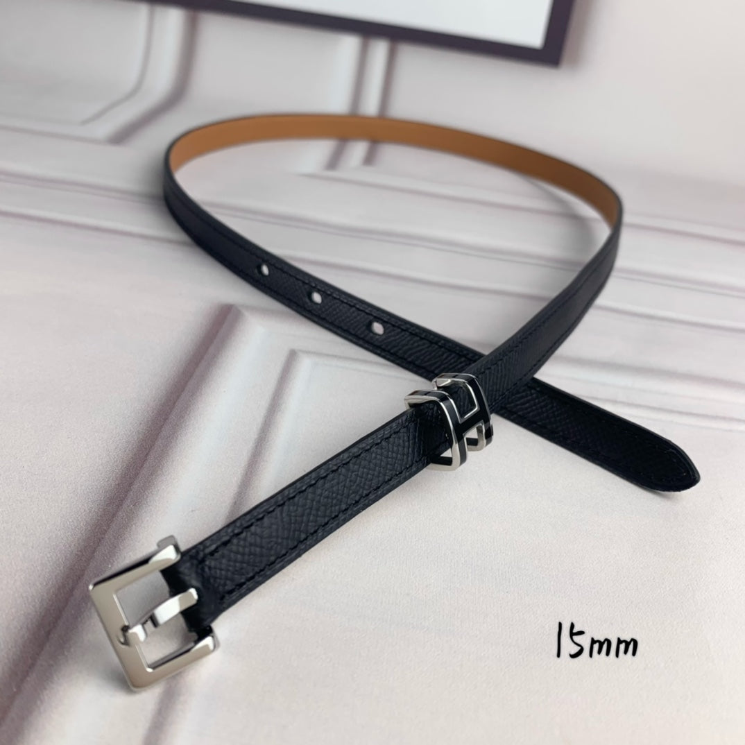 H New Kelly Garden Party 15mm Women's Epsom Leather Belt