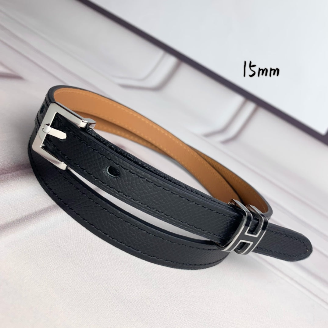 H New Kelly Garden Party 15mm Women's Epsom Leather Belt