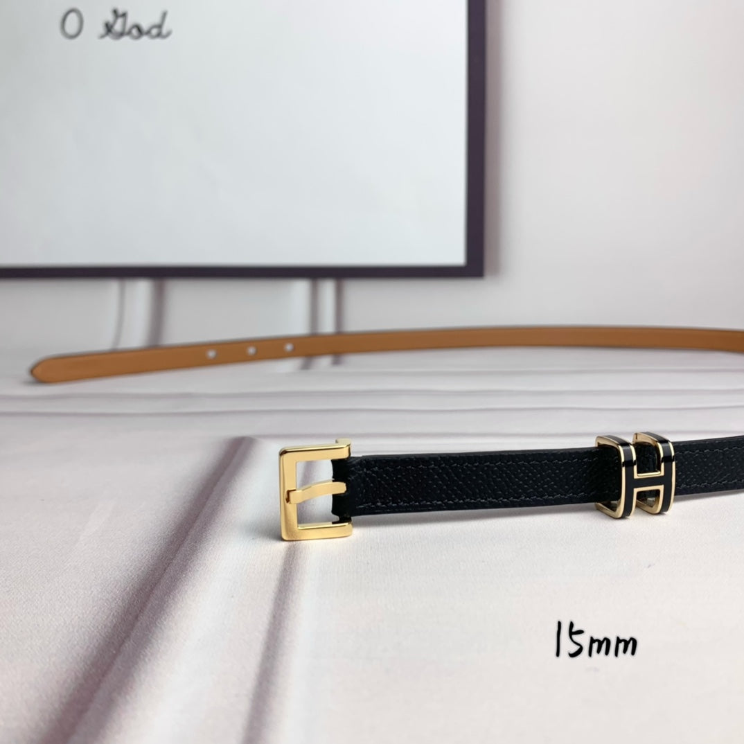 H New Kelly Garden Party 15mm Women's Epsom Leather Belt