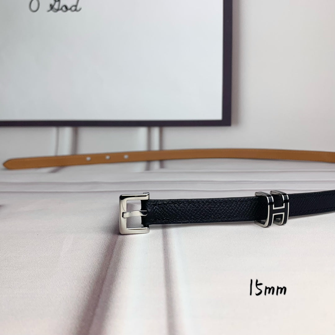 H New Kelly Garden Party 15mm Women's Epsom Leather Belt