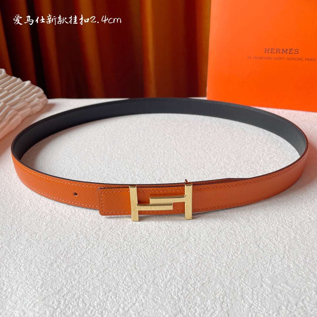 H New Kelly Garden Party 24mm Women's Double sided Epsom Belt