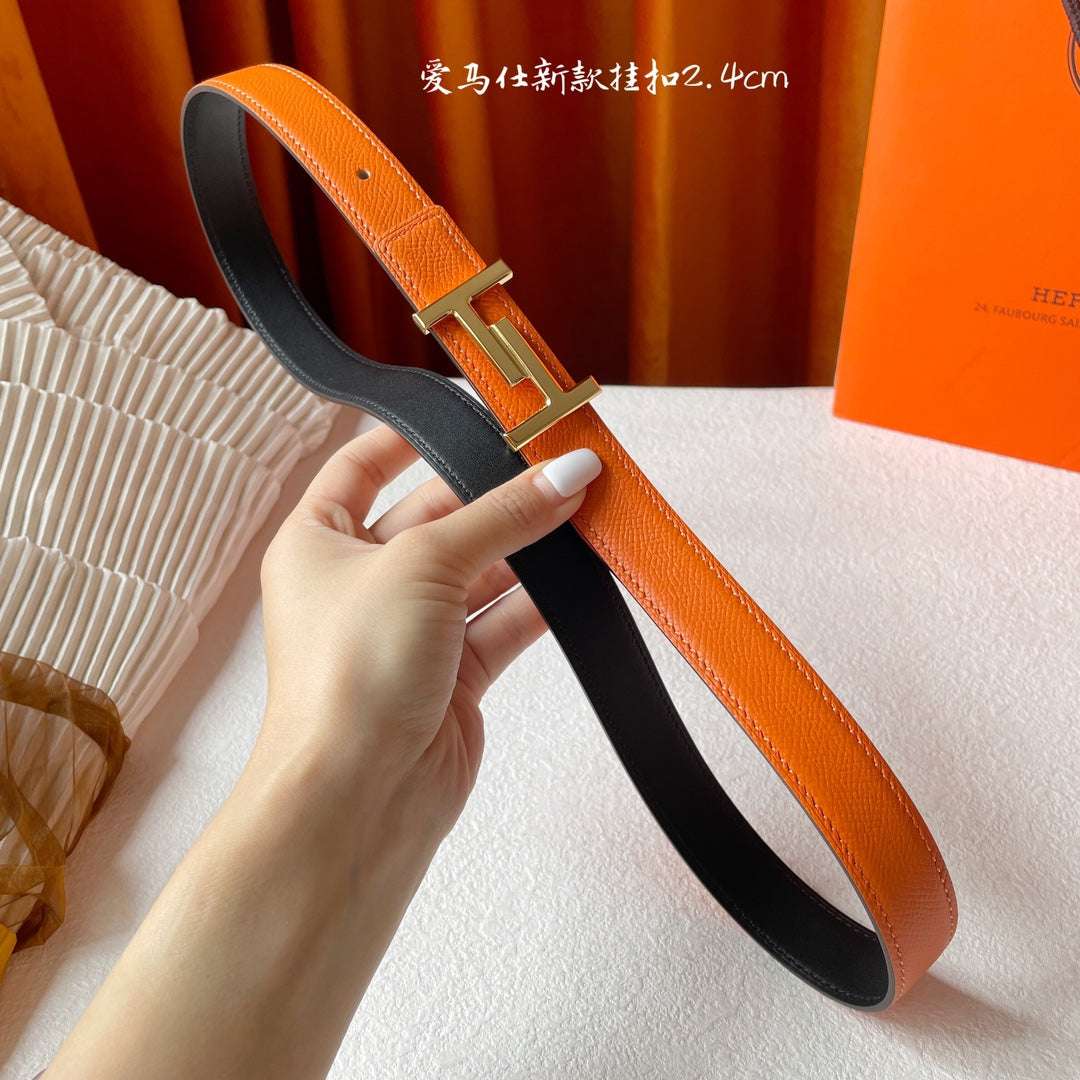 H New Kelly Garden Party 24mm Women's Double sided Epsom Belt