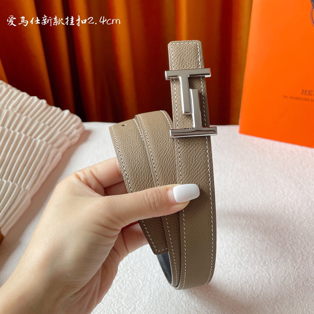 H New Kelly Garden Party 24mm Women's Double sided Epsom Belt