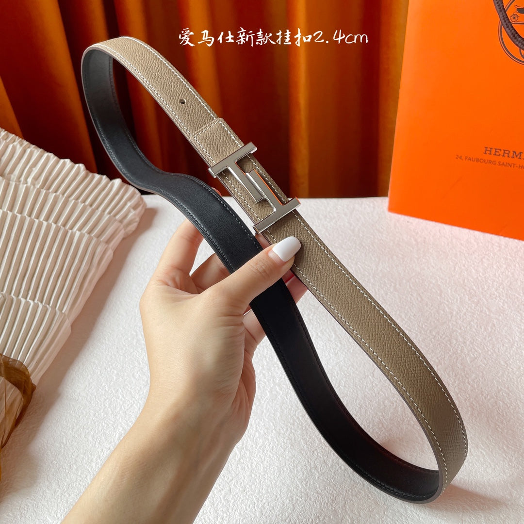 H New Kelly Garden Party 24mm Women's Double sided Epsom Belt