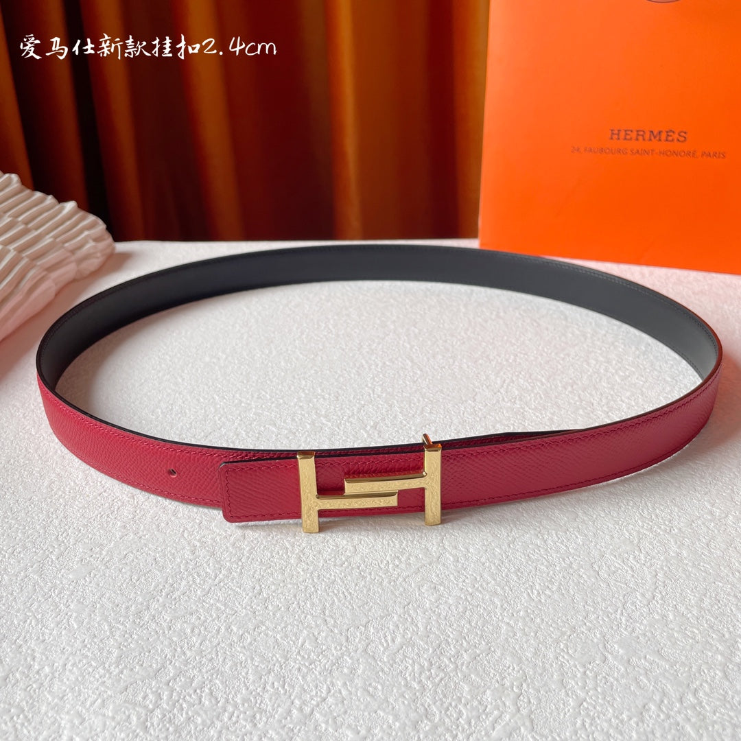 H New Kelly Garden Party 24mm Women's Double sided Epsom Belt