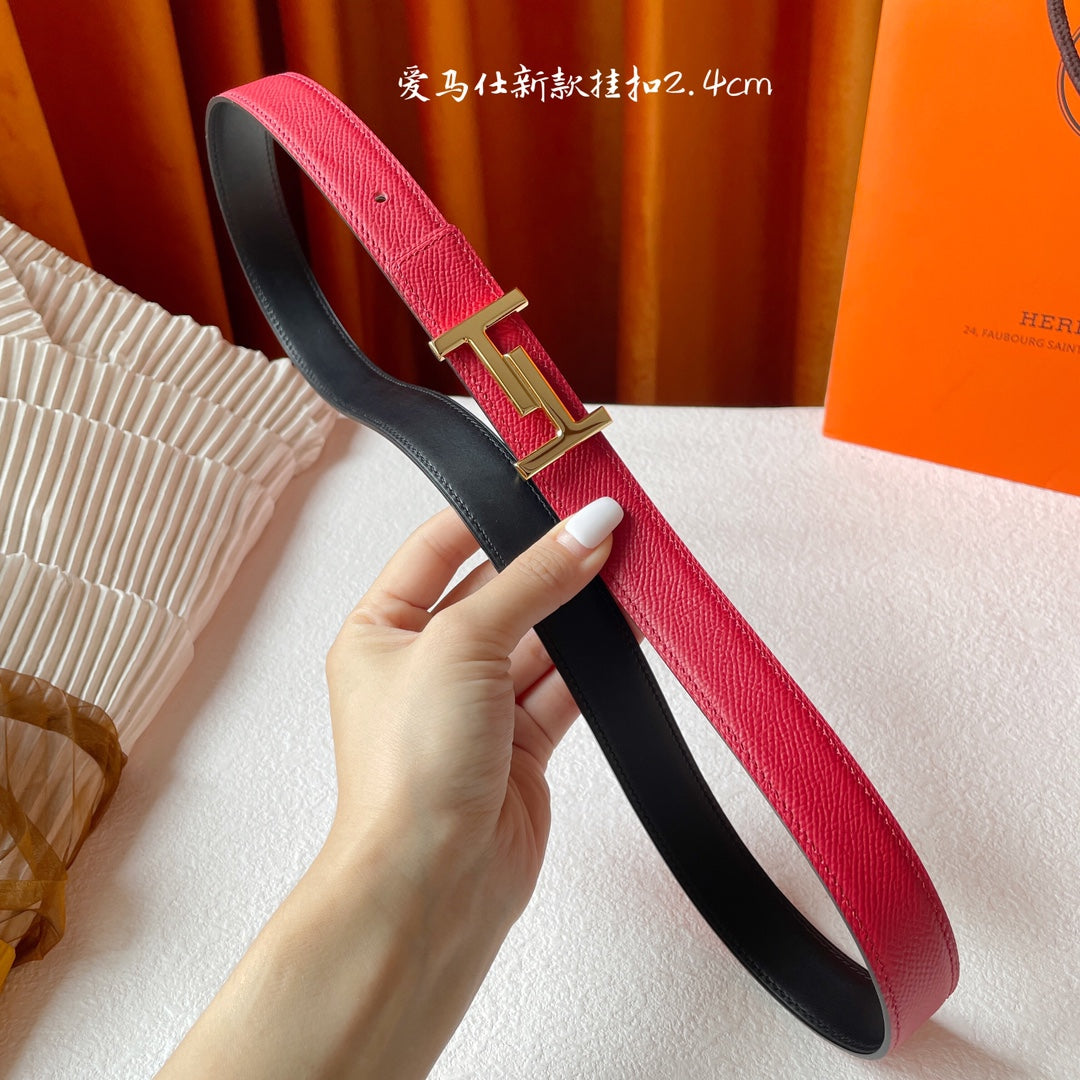 H New Kelly Garden Party 24mm Women's Double sided Epsom Belt