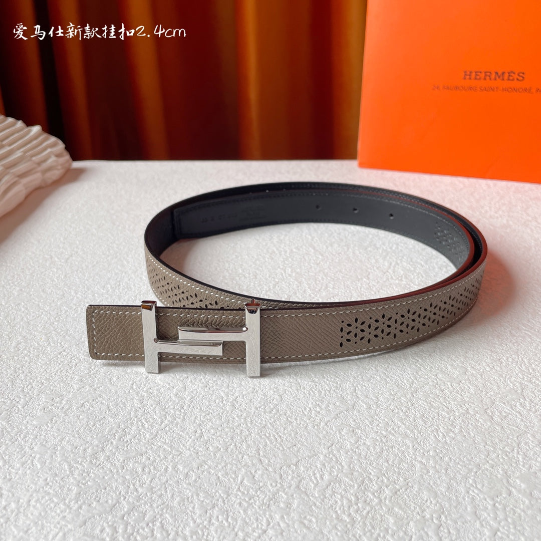 H New Kelly Garden Party 24mm Women's Double sided Epsom Belt