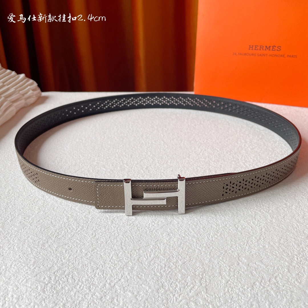 H New Kelly Garden Party 24mm Women's Double sided Epsom Belt