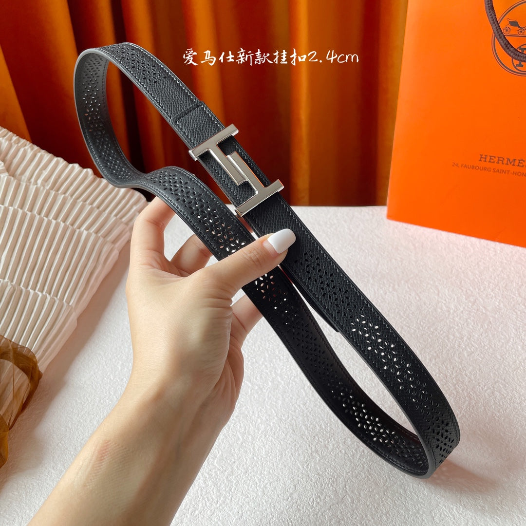 H New Kelly Garden Party 24mm Women's Double sided Epsom Belt