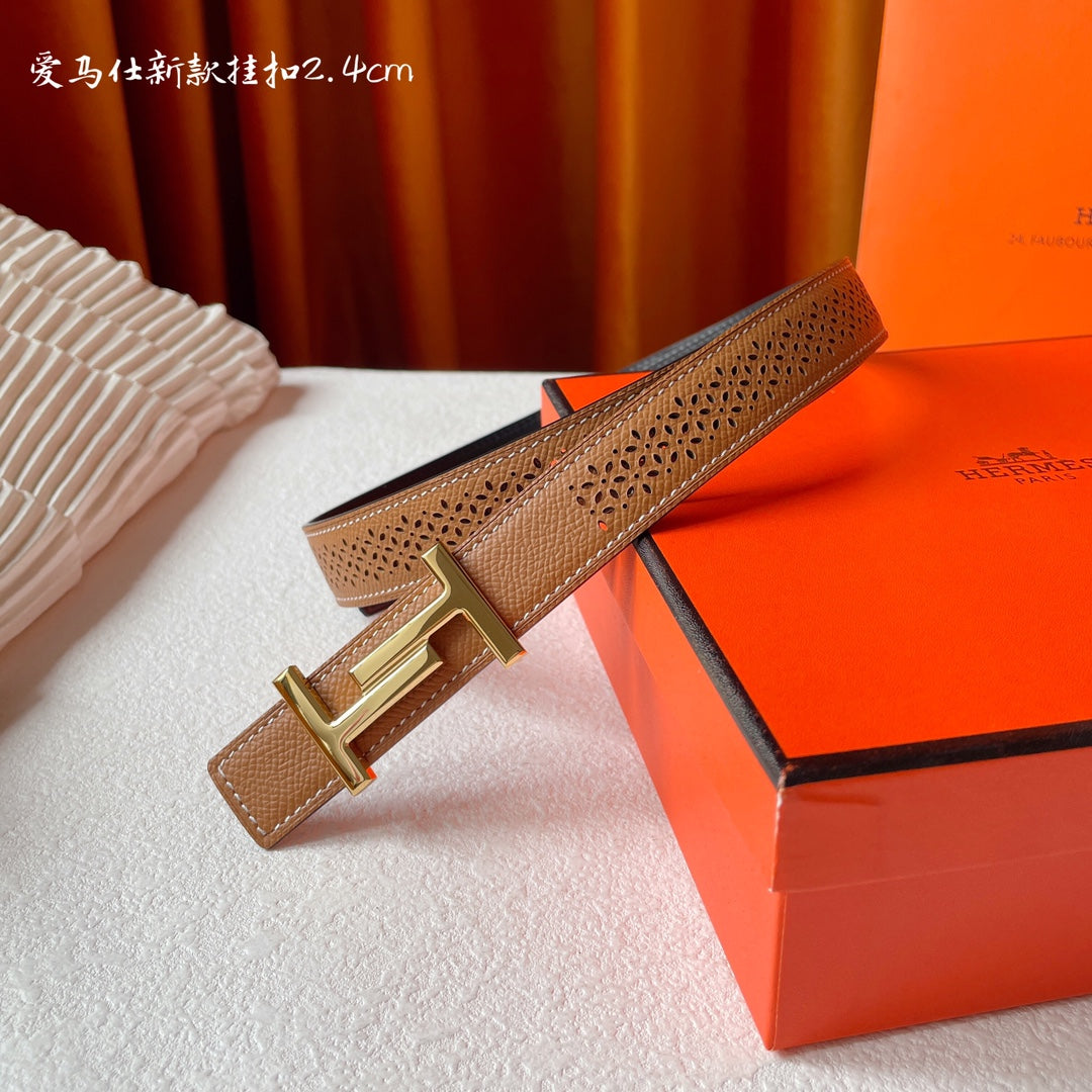 H New Kelly Garden Party 24mm Women's Double sided Epsom Belt