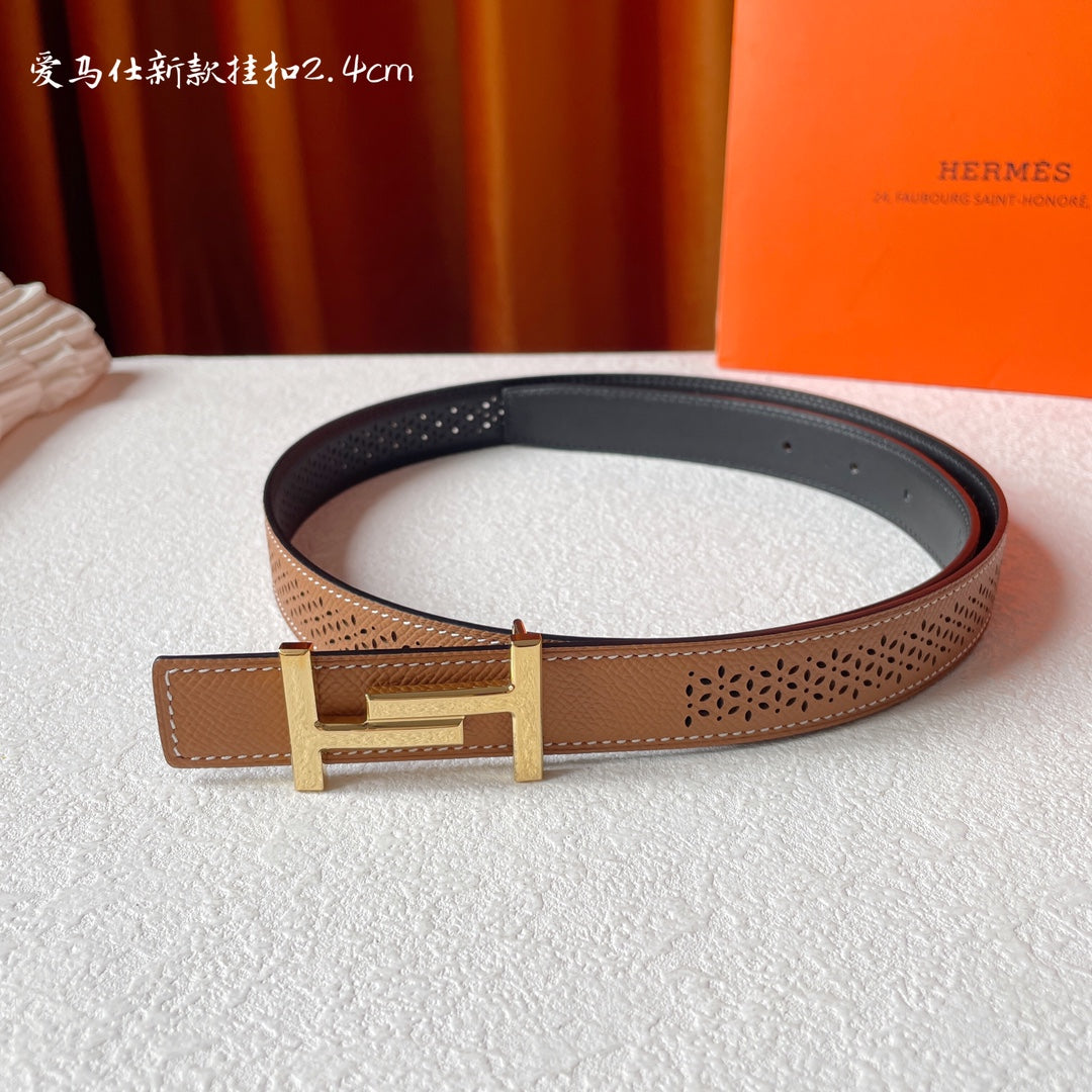 H New Kelly Garden Party 24mm Women's Double sided Epsom Belt