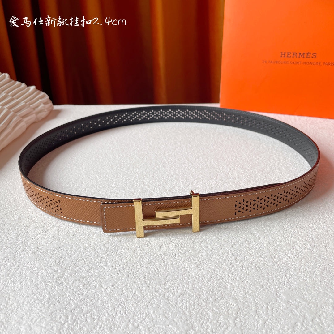 H New Kelly Garden Party 24mm Women's Double sided Epsom Belt