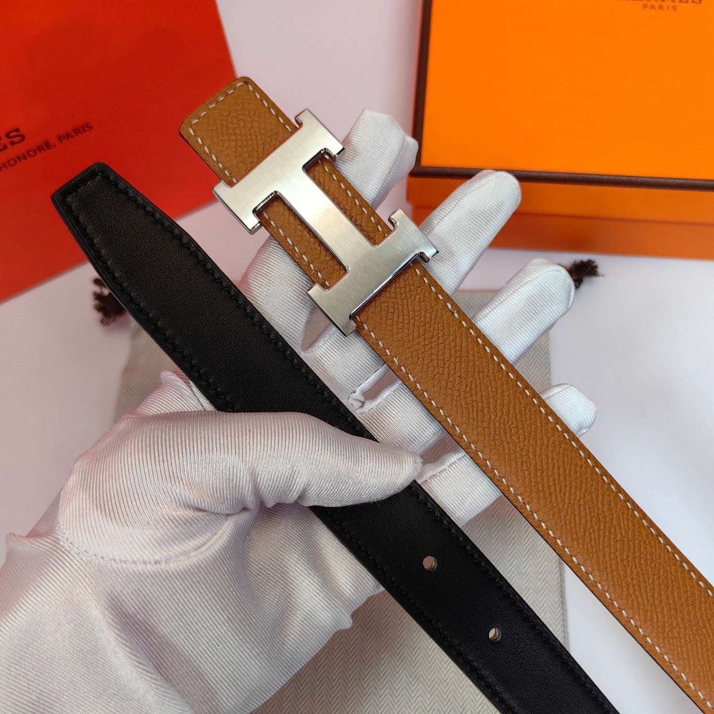 H New Kelly Garden Party 25mm Women's  Epsom Belt