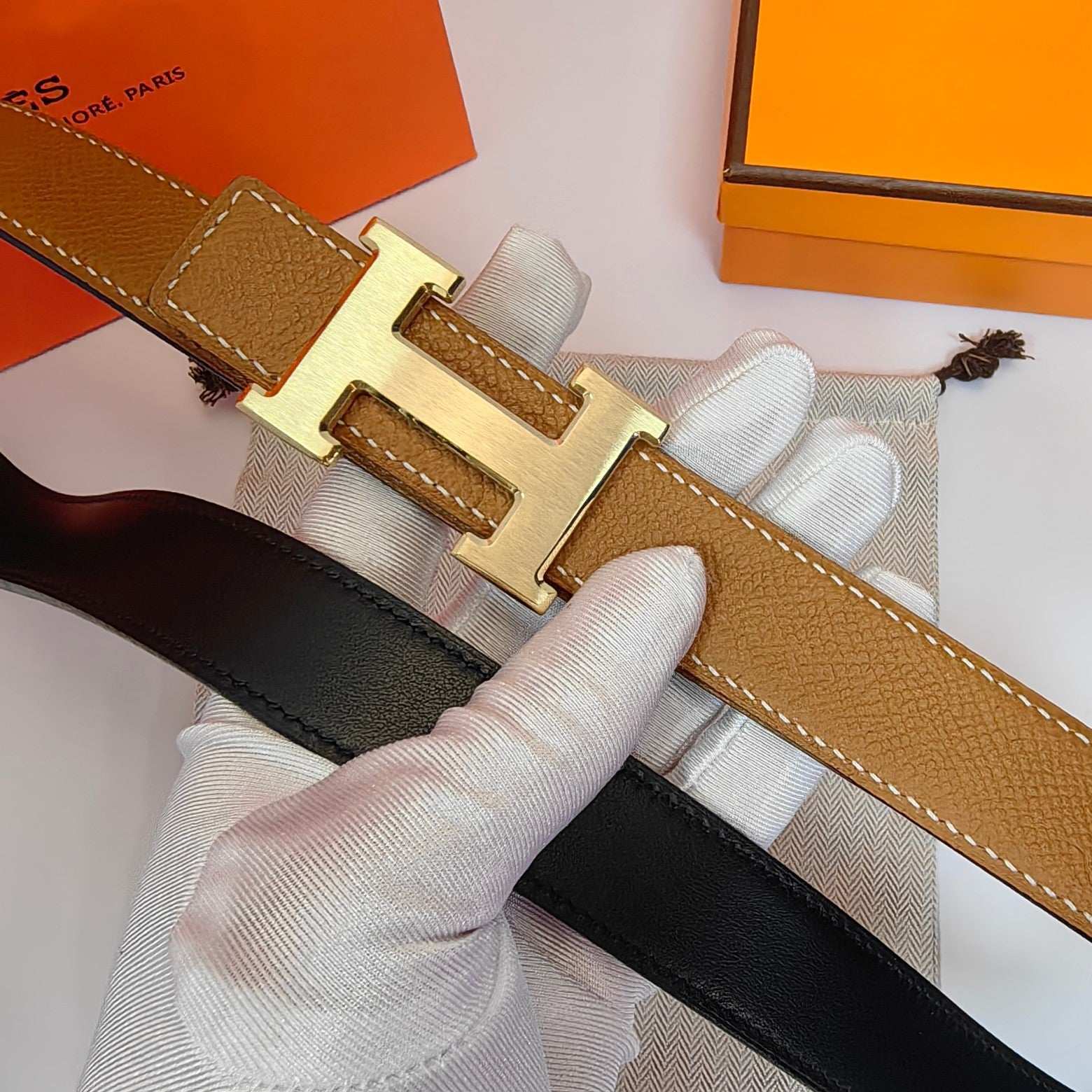 H New Kelly Garden Party 25mm Women's  Epsom Belt