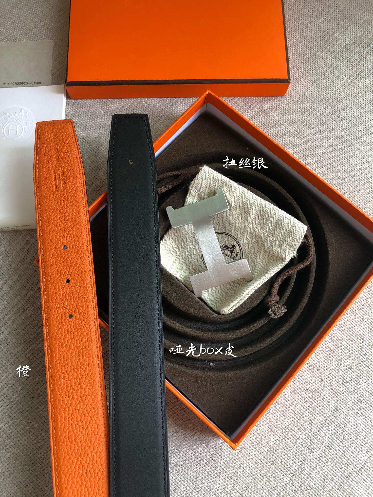 H New constance belt buckle&reversible leather strap Men's 38mm