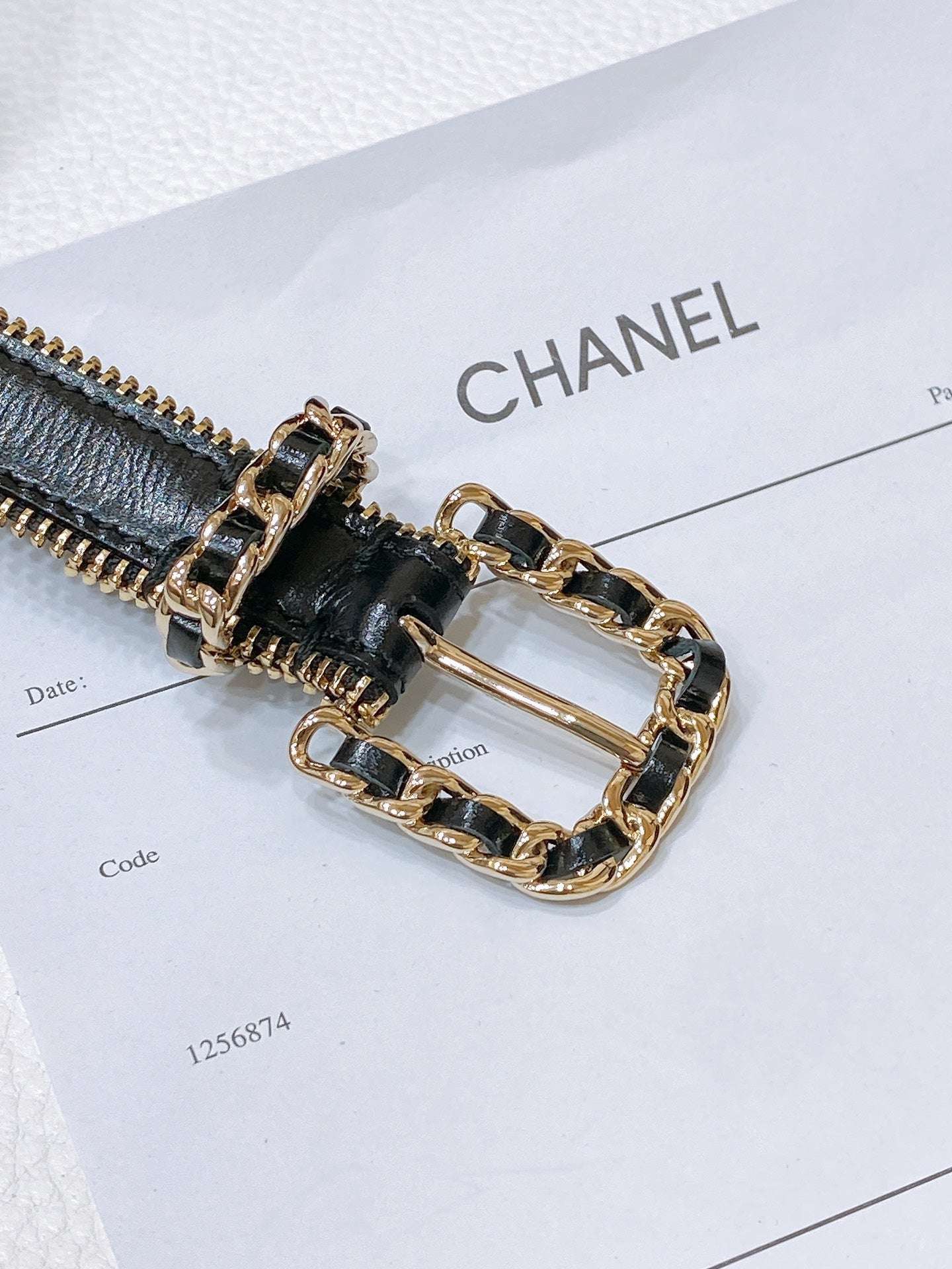 New Cha~nel Imported Shiny Leather 2.0cm Soft and Exquisite Belt