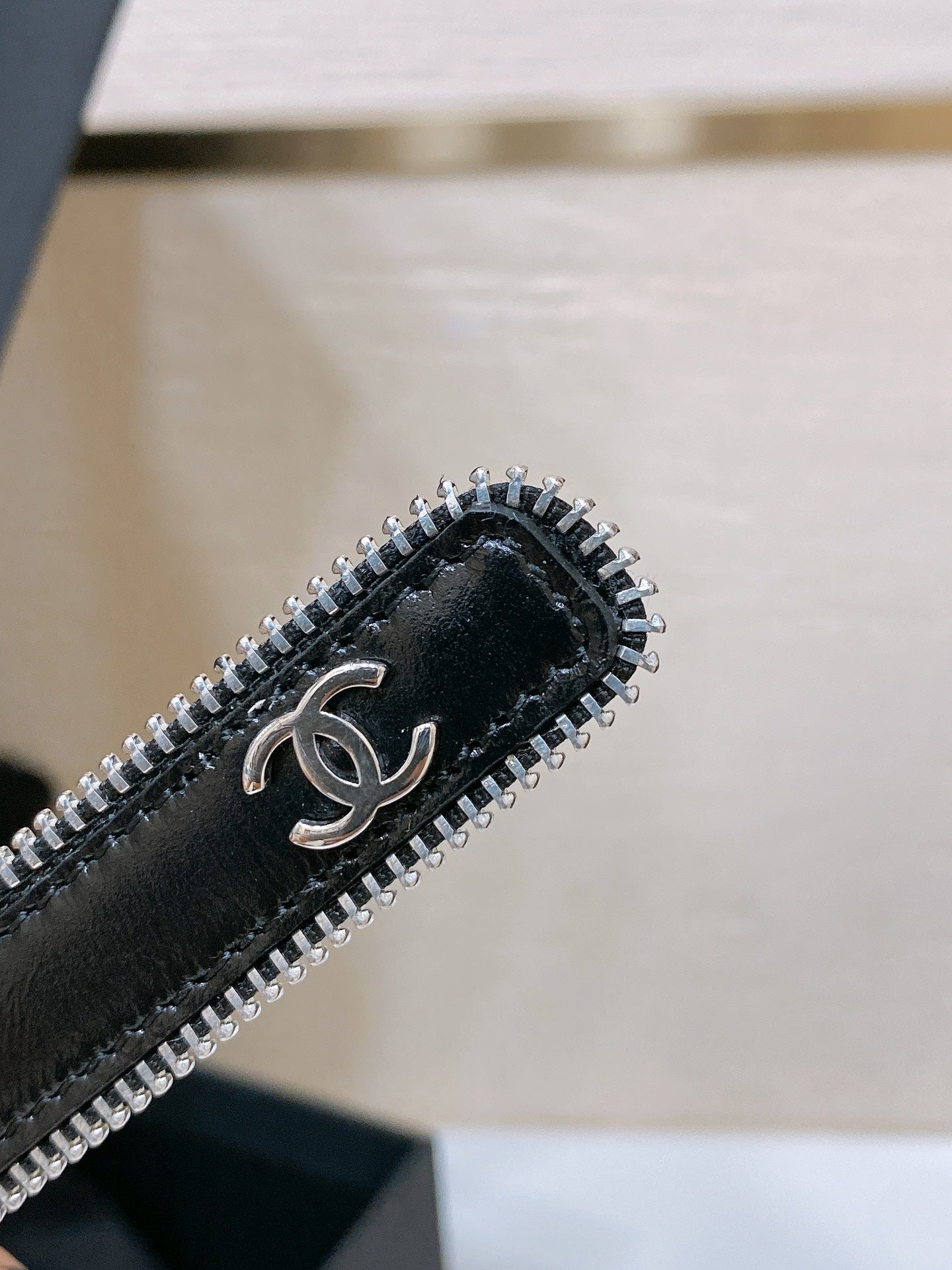 New Cha~nel Imported Shiny Leather 2.0cm Soft and Exquisite Belt