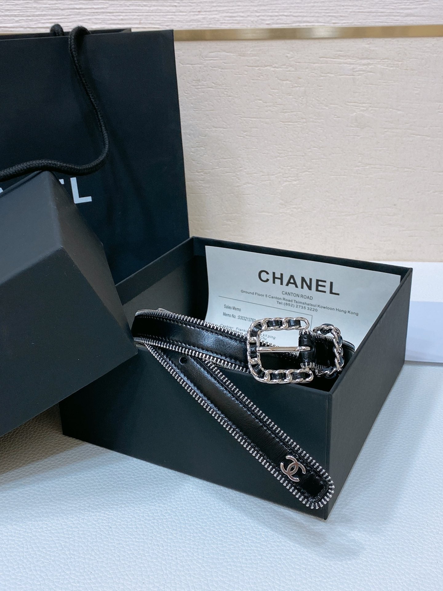 New Cha~nel Imported Shiny Leather 2.0cm Soft and Exquisite Belt