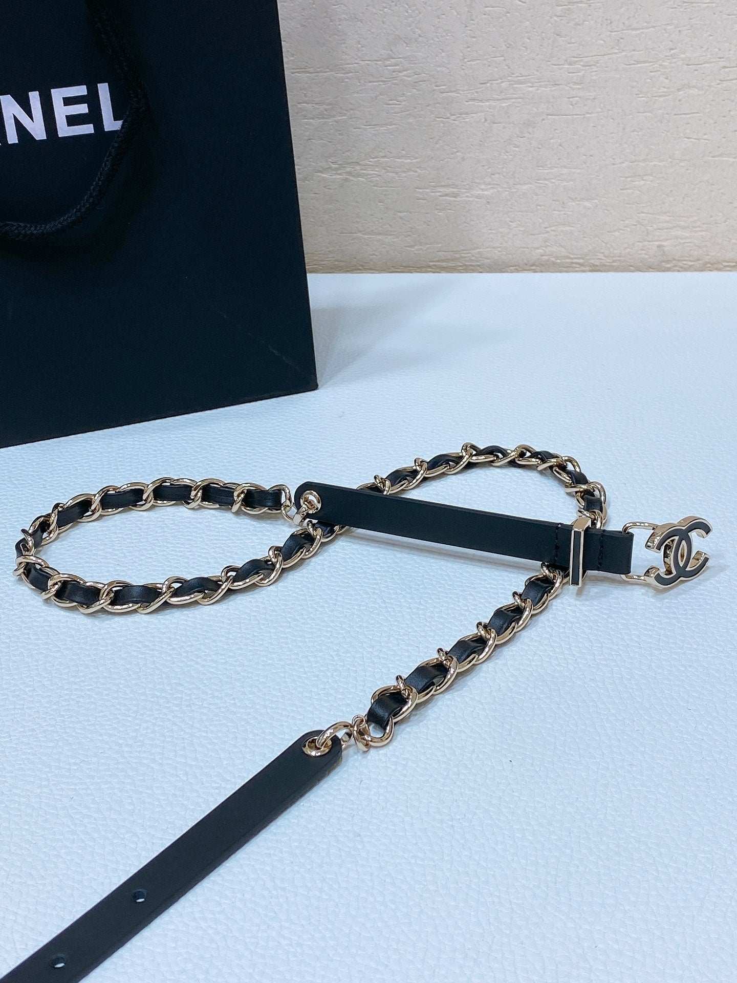 New Cha~nel imported shiny calf leather 1.5cm soft and exquisite touch fashionable belt