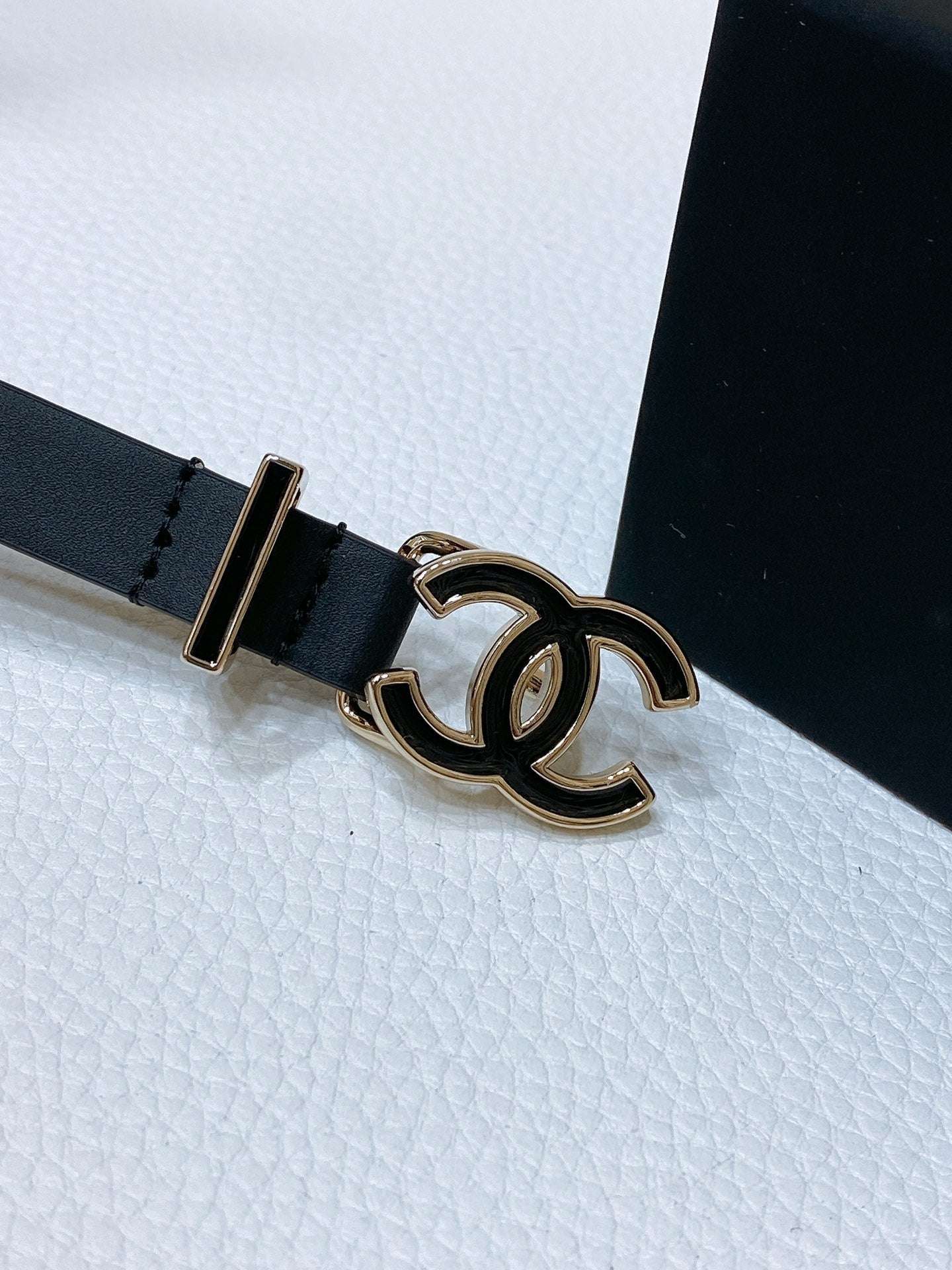 New Cha~nel imported shiny calf leather 1.5cm soft and exquisite touch fashionable belt