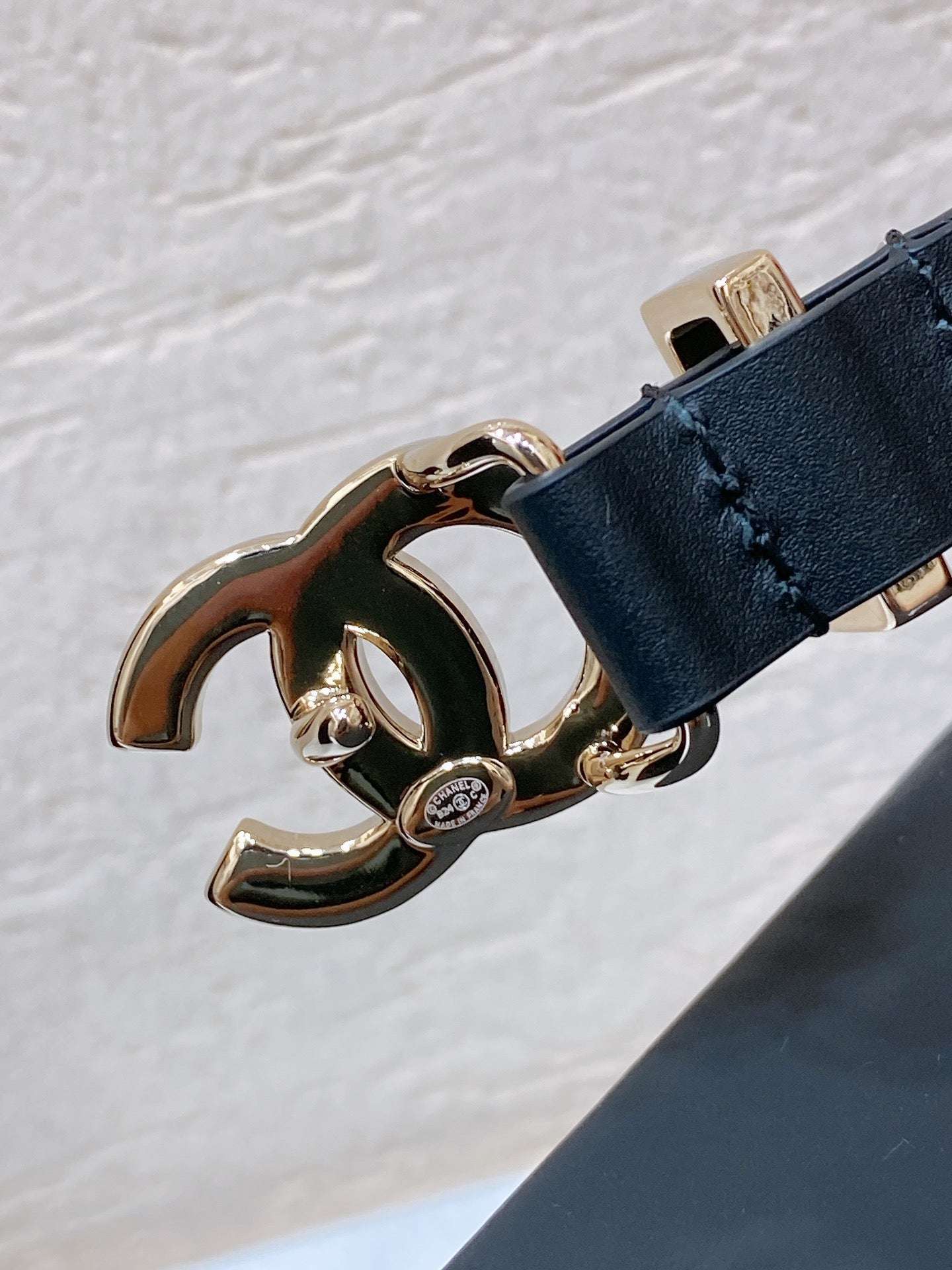 New Cha~nel imported shiny calf leather 1.5cm soft and exquisite touch fashionable belt