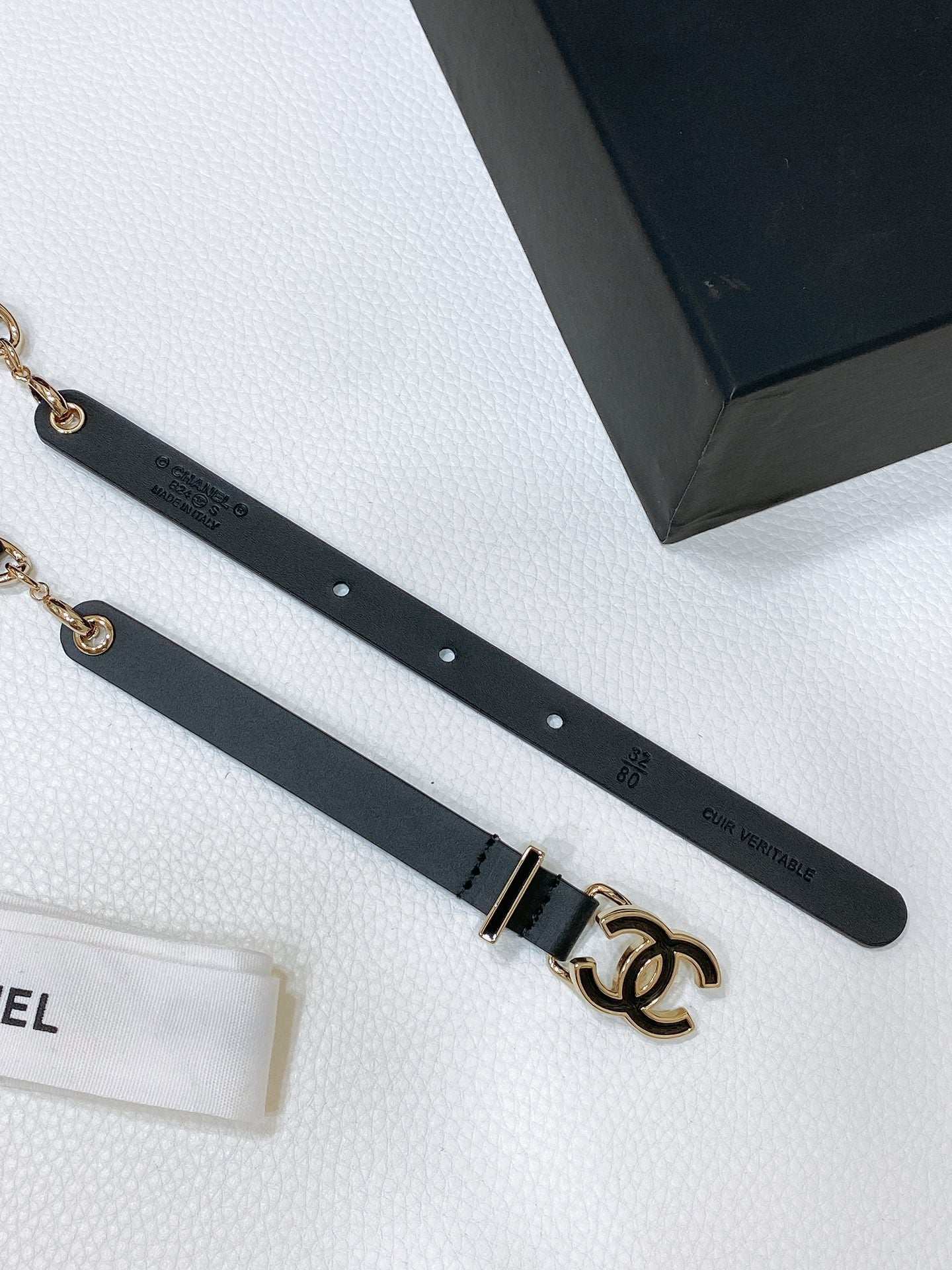New Cha~nel imported shiny calf leather 1.5cm soft and exquisite touch fashionable belt