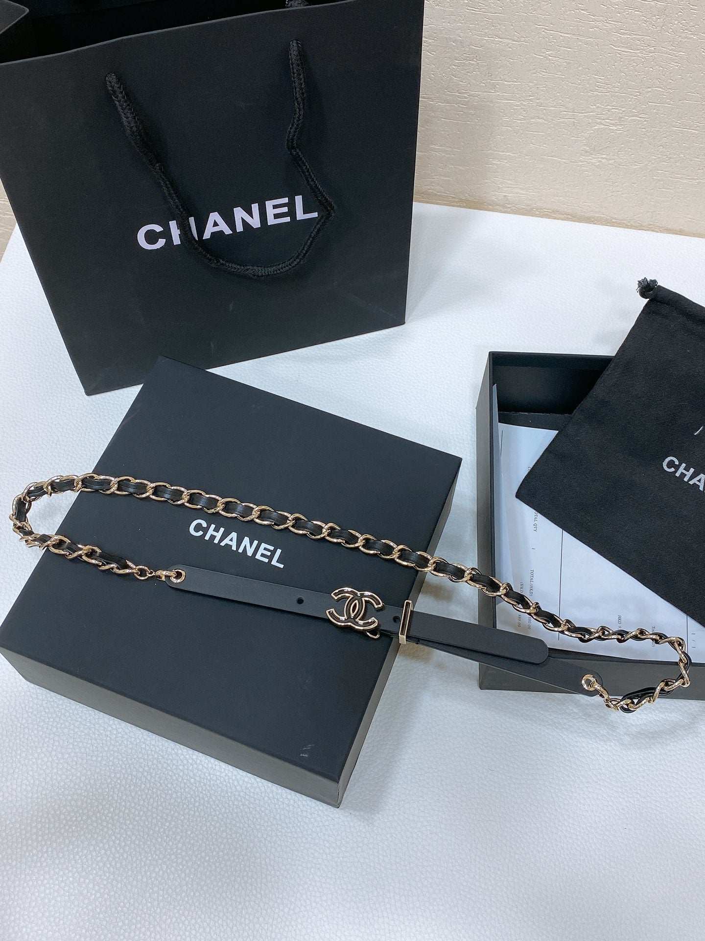 New Cha~nel imported shiny calf leather 1.5cm soft and exquisite touch fashionable belt