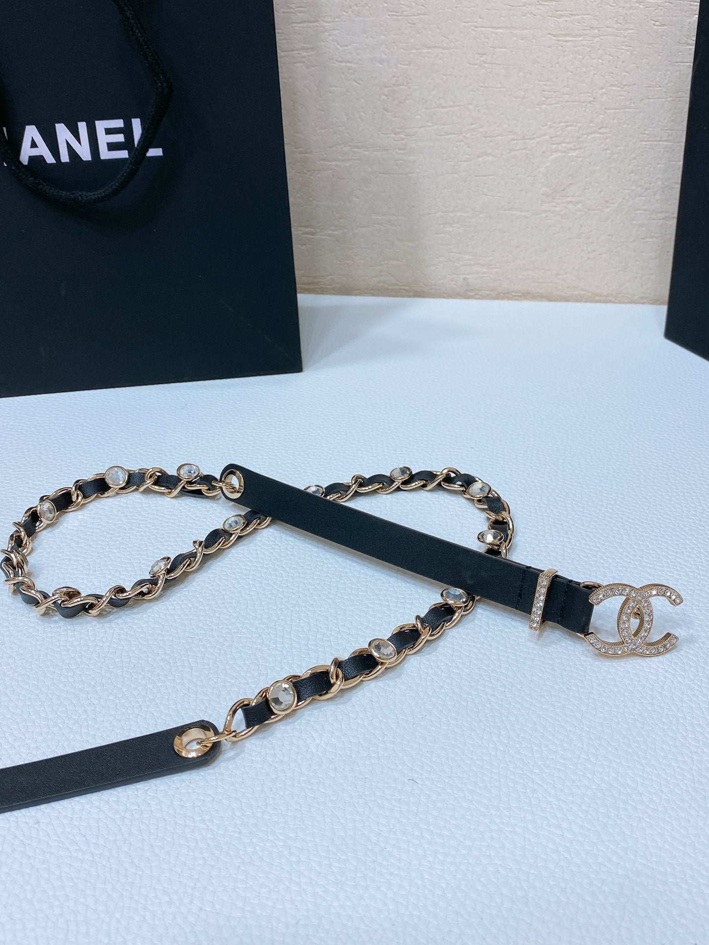New Cha~nel imported shiny calf leather 1.5cm soft and exquisite touch fashionable belt