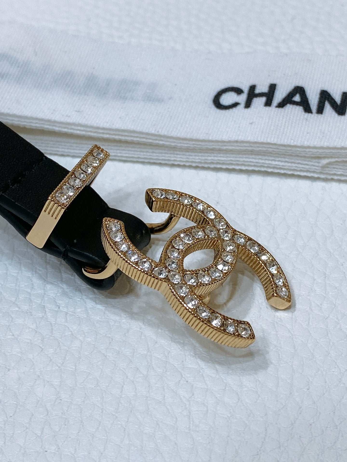 New Cha~nel imported shiny calf leather 1.5cm soft and exquisite touch fashionable belt