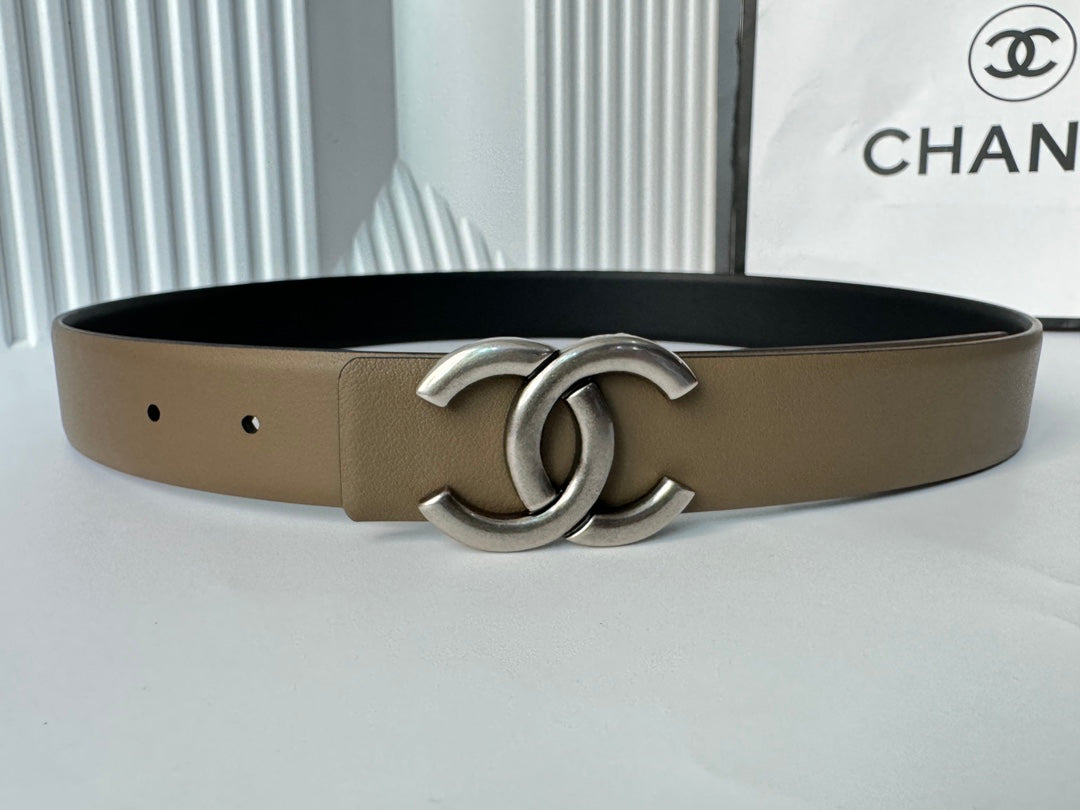 New Cha~nel Fashion Double sided Belt 3cm