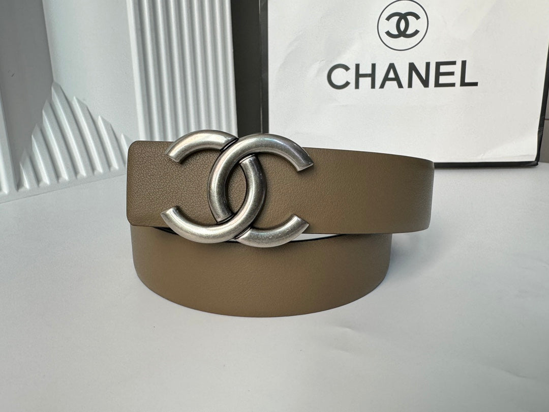 New Cha~nel Fashion Double sided Belt 3cm