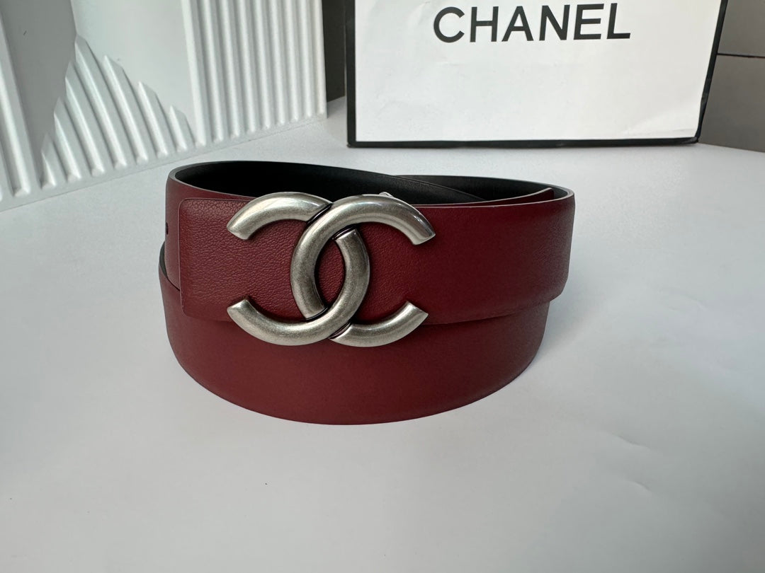 New Cha~nel Fashion Double sided Belt 3cm