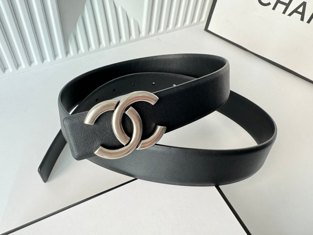 New Cha~nel Fashion Double sided Belt 3cm