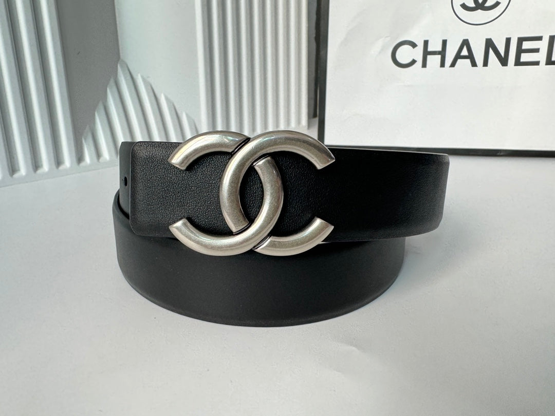 New Cha~nel Fashion Double sided Belt 3cm