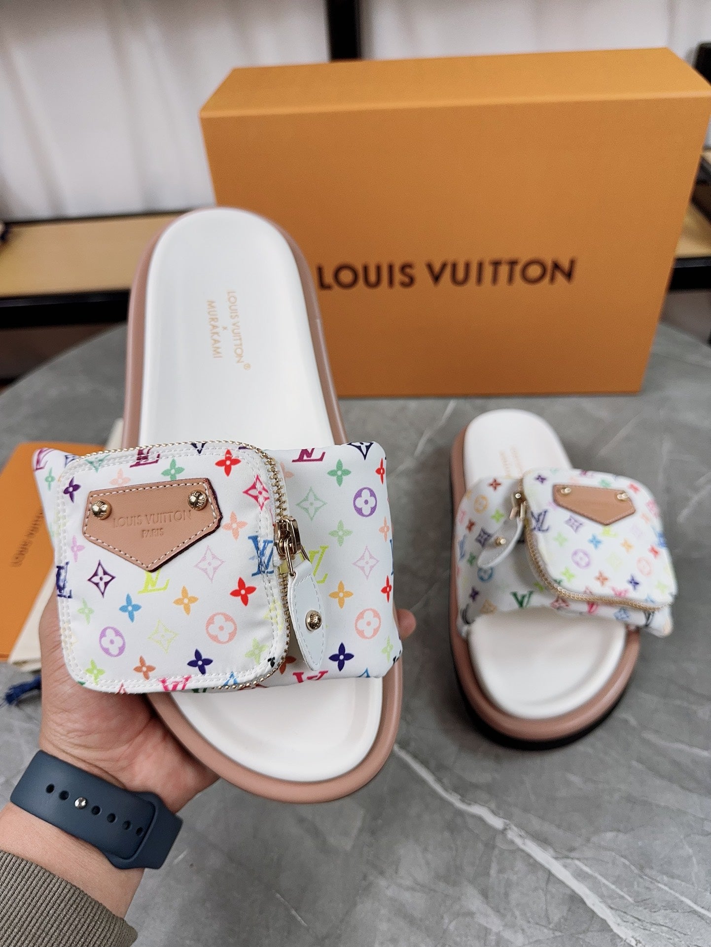 New luxury fashion pool pillow comfort Ladies' flat bottomed anti-skid slippers