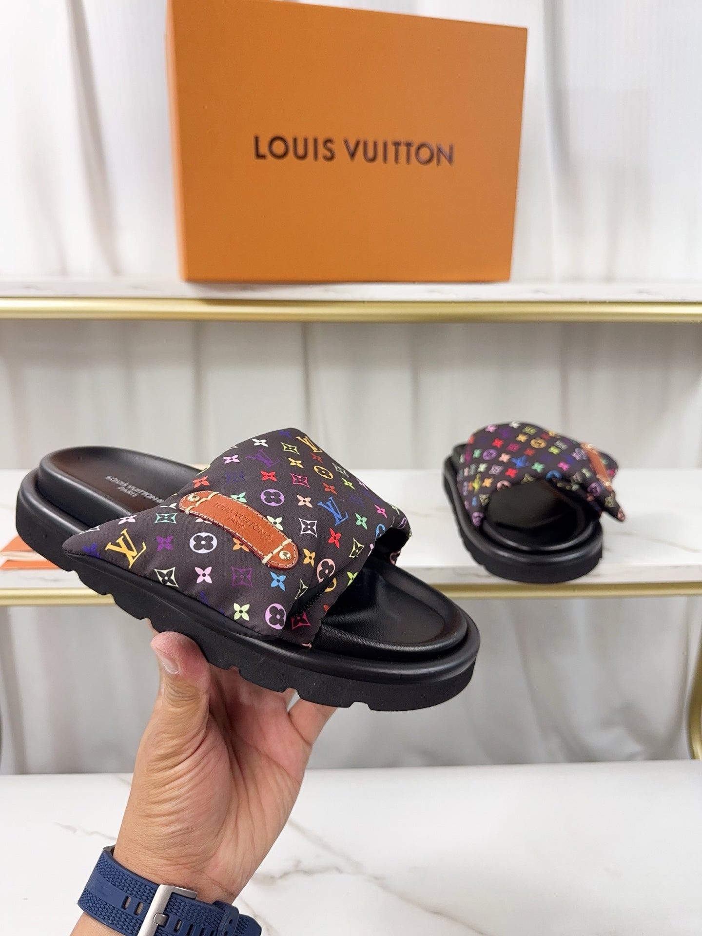 New luxury fashion pool pillow comfort Ladies' flat bottomed anti-skid slippers