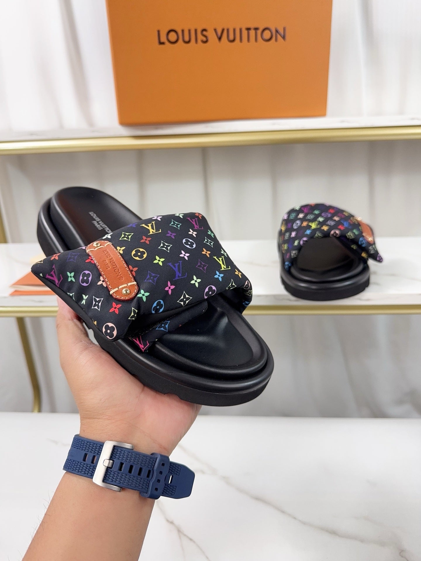 New luxury fashion pool pillow comfort Ladies' flat bottomed anti-skid slippers
