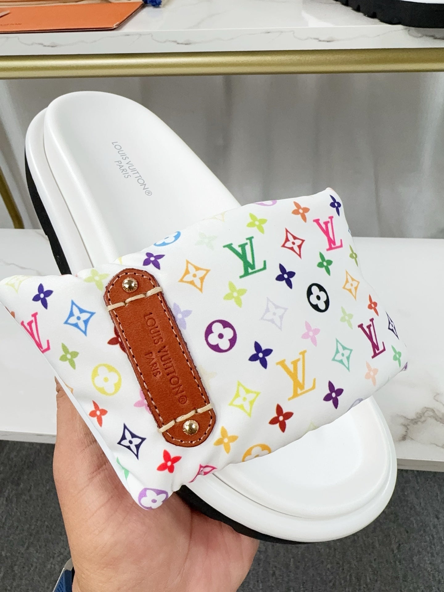 New luxury fashion pool pillow comfort Ladies' flat bottomed anti-skid slippers