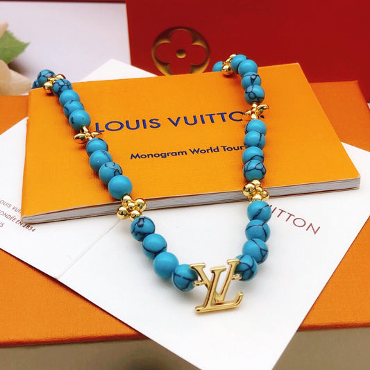 New Fashion Luxury Exquisite Women's Blue Pearl Necklace