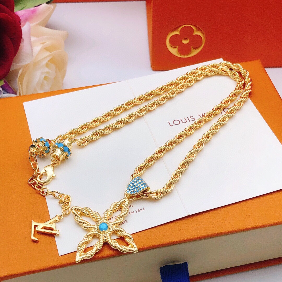 New Fashion Luxury Exquisite Women's Fried Dough Twists Necklace